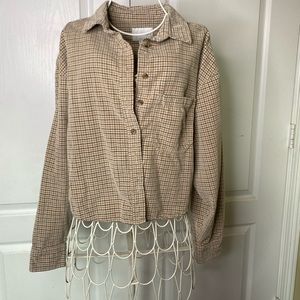 Crop top Flannel, very cute and simple